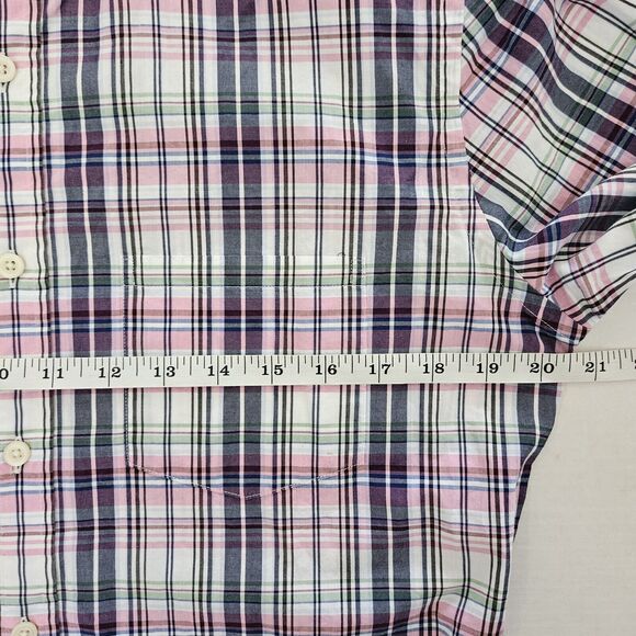 Brooks Brothers Button Down Long Sleeve Shirt Men's Size Medium Plaid Pink Blue - Picture 13 of 14